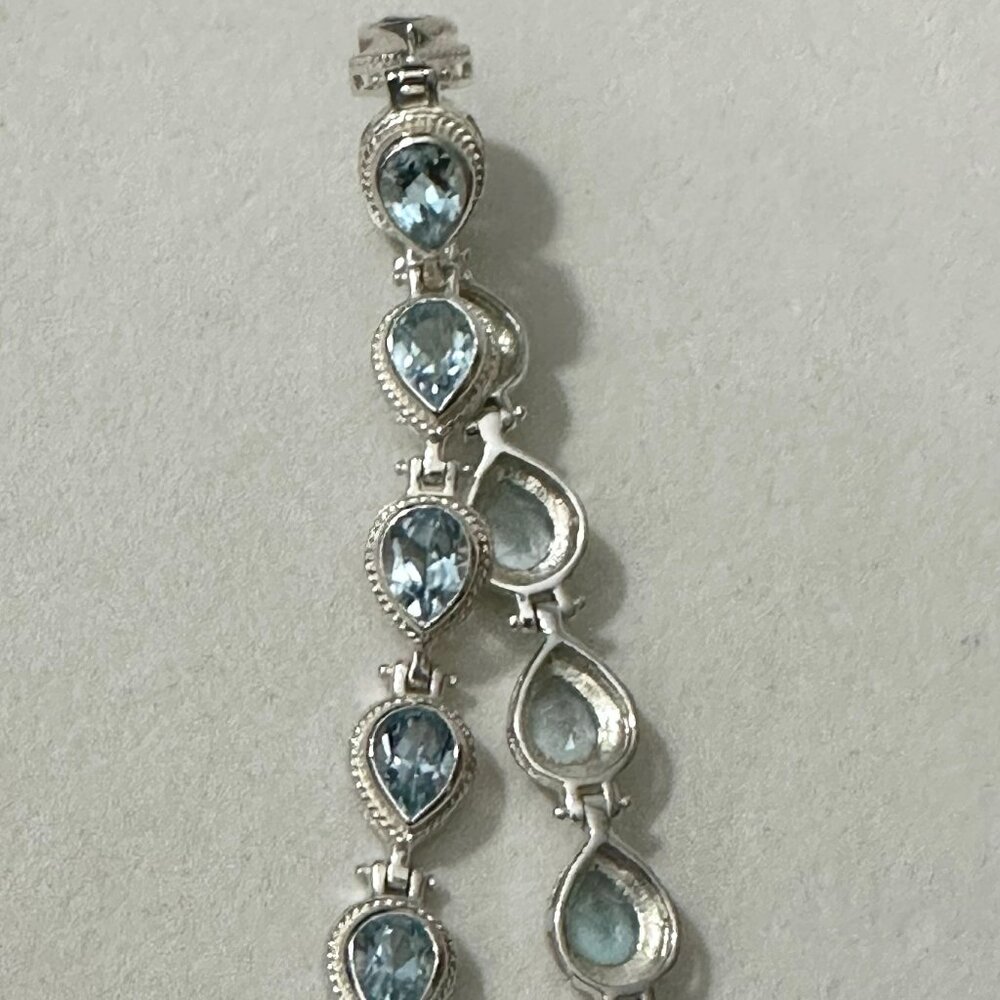 Blue Topaz Tennis Bracelet